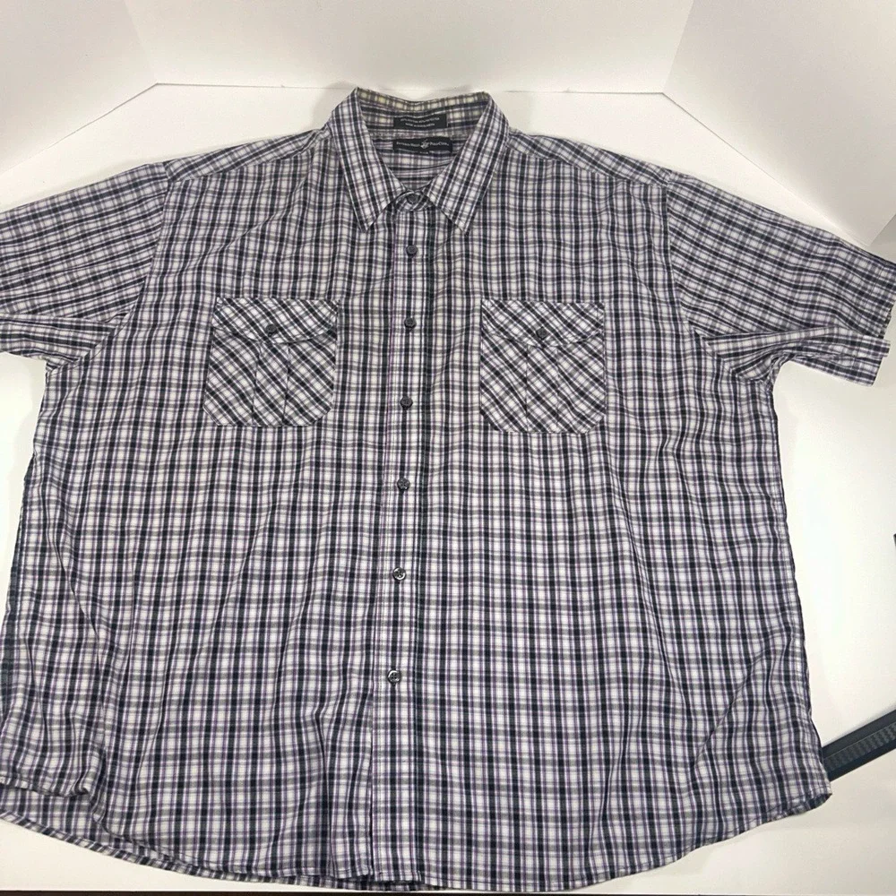 Beverly Hills Police Club Mens Shirt Size 3XLB Plaid Long Sleeve Casual‎ - Picture 7 of 10